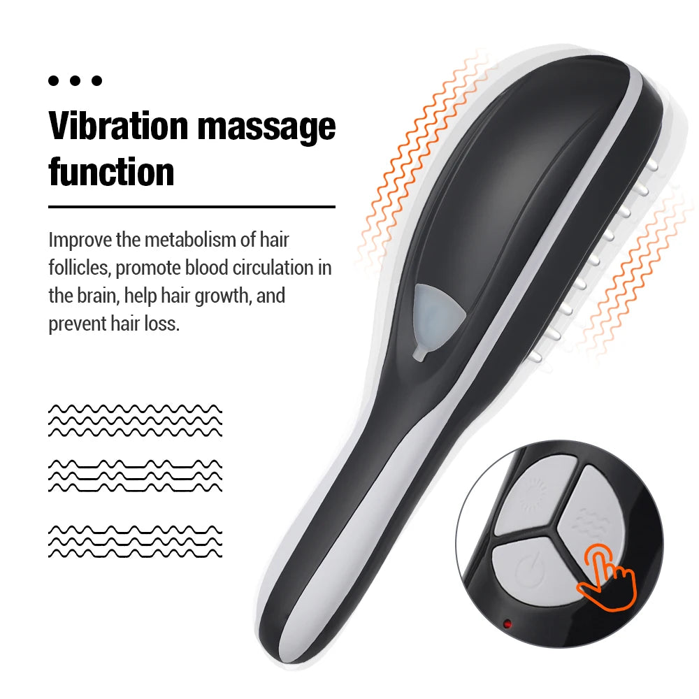 Therma Grow Massage Hairbrush: Electric Essential Oil Massage Brush Promotes Hair Growth